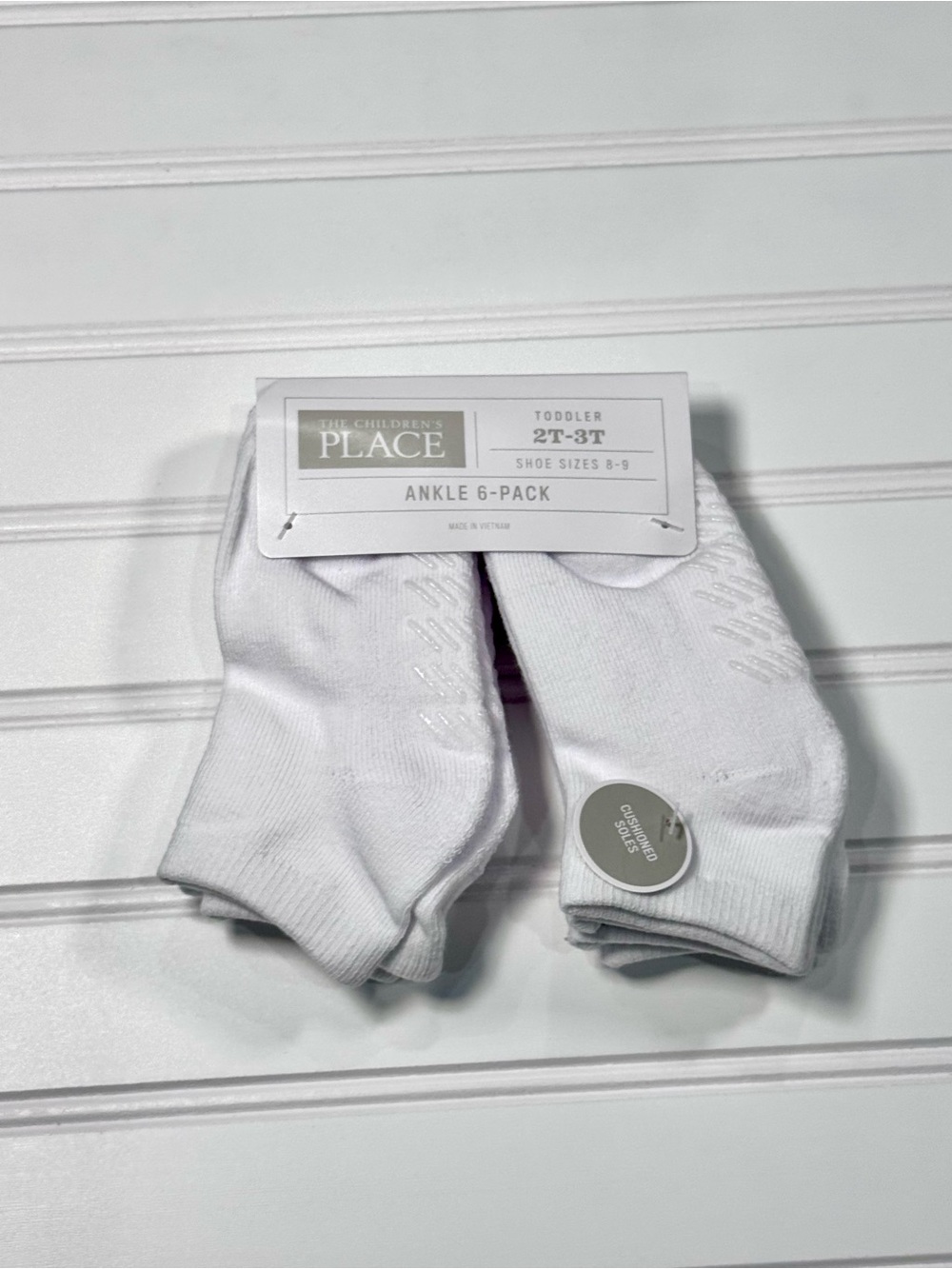 The Children's Place White Toddler Ankle Socks 6-Pack